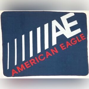 NWT American Eagle Blue and Red Blanket